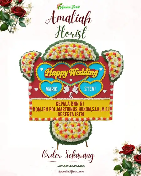 Papan Bunga Pernikahan Sriminosari